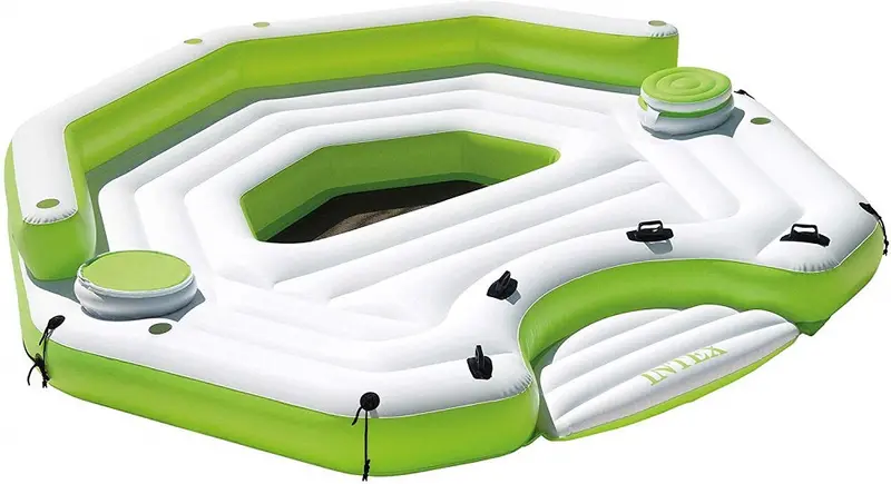 Intex Key Largo Inflatable Raft – Tropical-Themed Floating Island For Relaxation 1