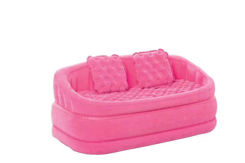 Intex Pink Café-Inspired Inflatable Loveseat – Includes Two Matching Pillows 1