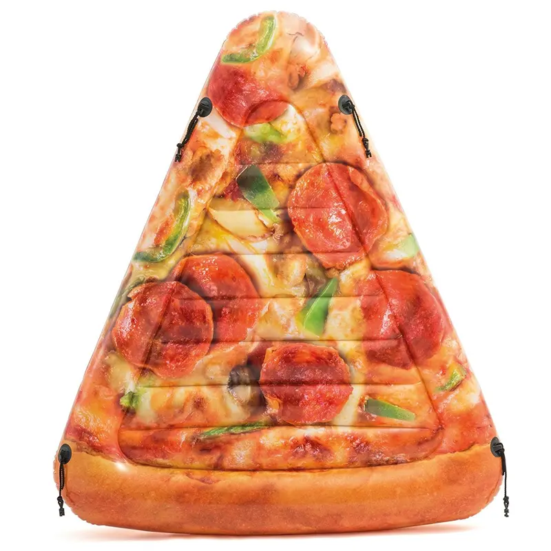 Intex Pizza Slice Inflatable Lounge Mat – 69" × 57", Realistic Food Print 1
