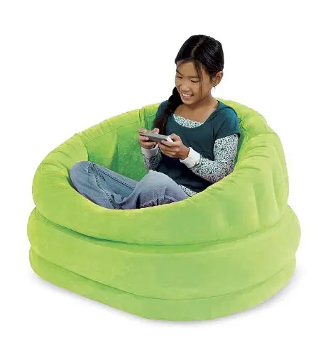 Intex Plush Lime Inflatable Cafe Chair – 26" X 40" X 25.5", Stylish Indoor/Outdoor Seat 1