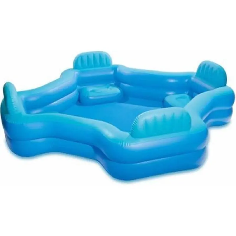 Intex Relax & Keep Cool Family Lounge Pool – Holds 221 Gallons, Blue Design 1