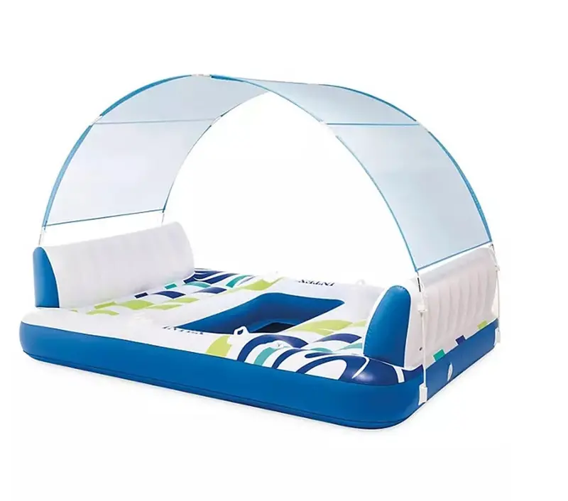 Intex Sea Breeze Inflatable Floating Island With Canopy – 93 In × 71 In × 63 In 1