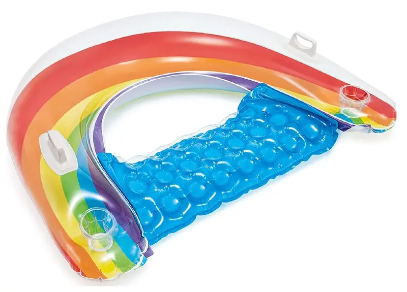Intex Sit 'N Float Rainbow Inflatable Pool Lounger – 60" X 39" 1