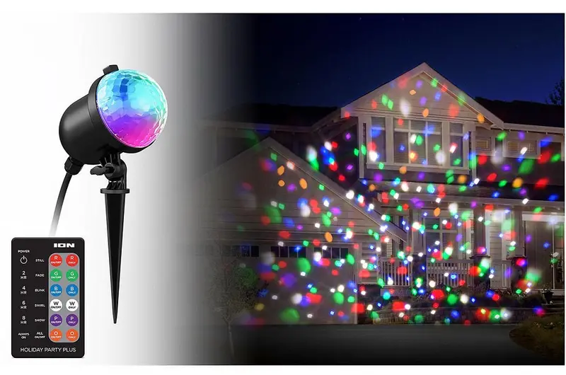Ion Holiday Party Smart Projector Light – Multi-Color Outdoor/Indoor Display With App Control 1