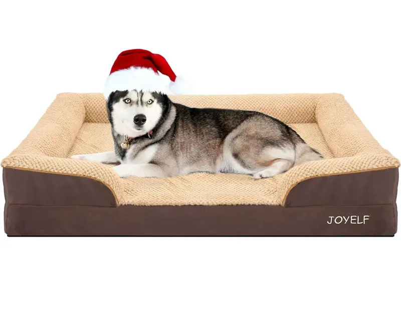 Joyelf Orthopedic Large Dog Bed – Waterproof, Washable Cover (43" X 32", Coffee) 1