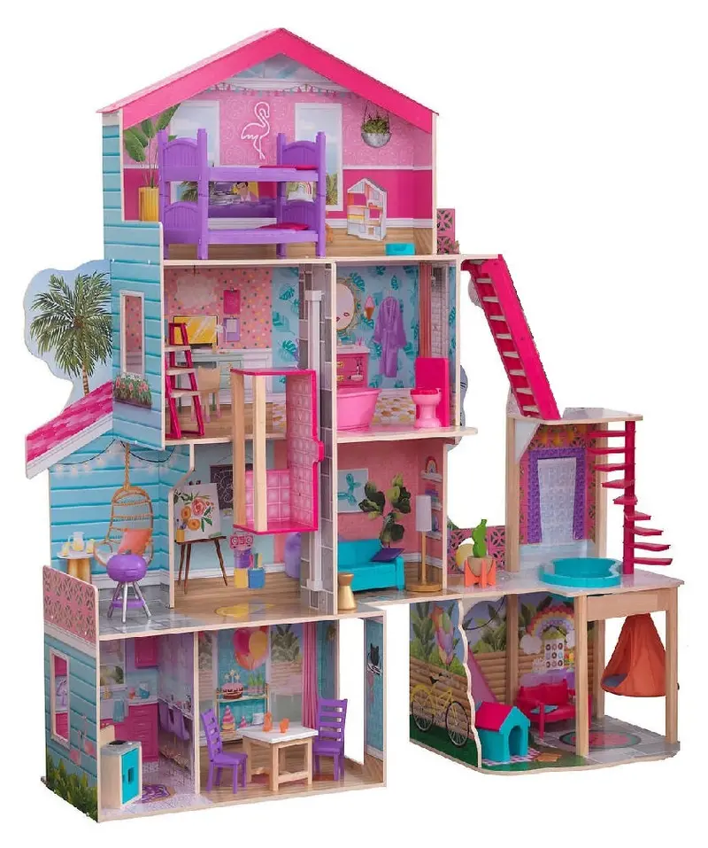 Kidkraft Pool Party Mansion Dollhouse – Ez Kraft Assembly Playset For Kids 1