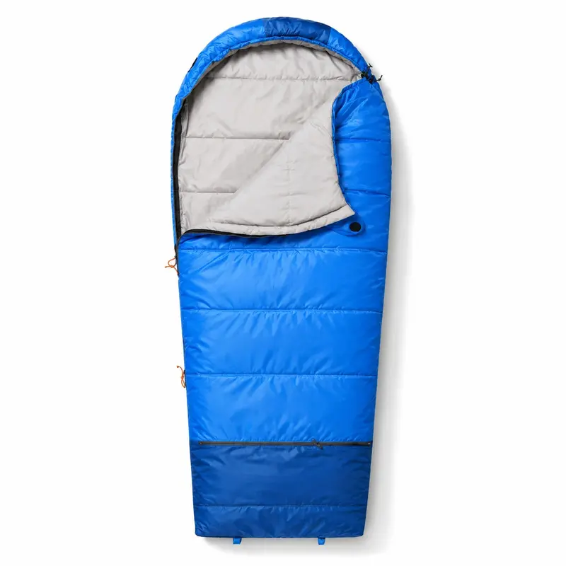 Kids’ Mummy-Style Sleeping Bag – Blue Rose Pattern, Compact & Warm 1