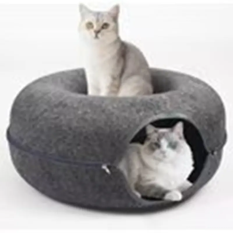 Large Cat Tunnel Bed With Toys – Indoor Feline Haven, Scratch-Resistant Hideout For Cats Up To 30 Lbs 1