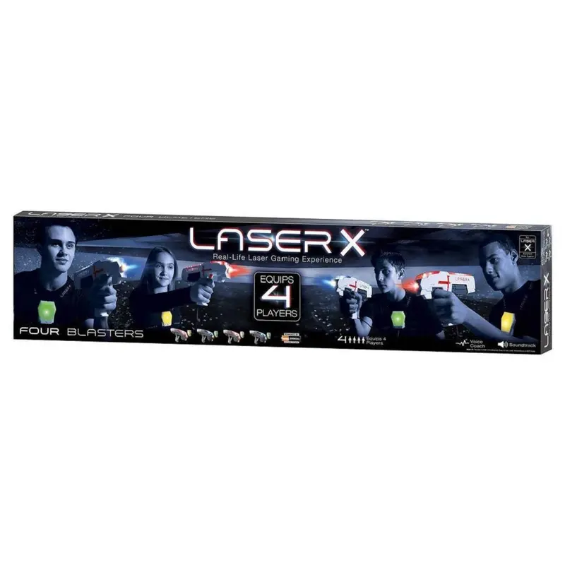 Laser X Micro Blasters 4-Player Real-Life Light Combat Game Set 1