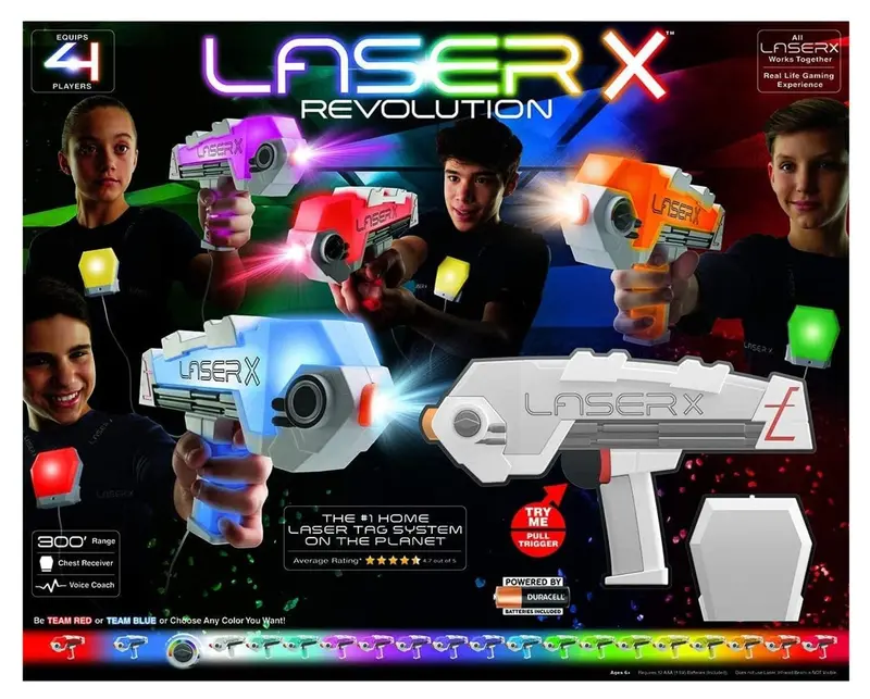 Laser X Revolution 4-Player Interactive Battle Set – Blasters & Chest Receivers 1