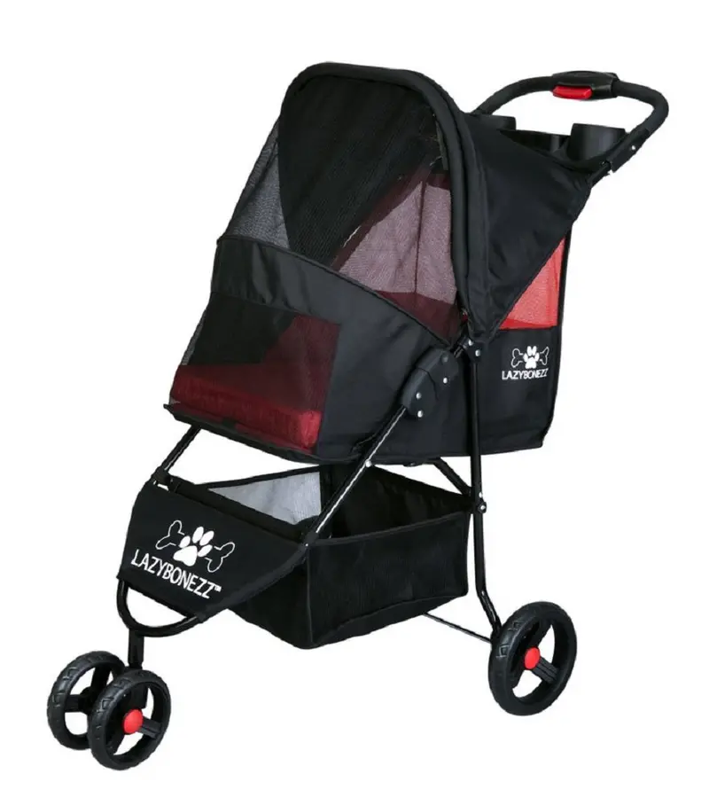 Lazybonezz Black Pet Jogging Stroller For Dogs – The Lazy Jogger 1