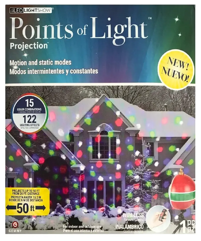 Led Light Show Projector: 15 Dynamic Lighting Patterns With Motion And Static Modes 1