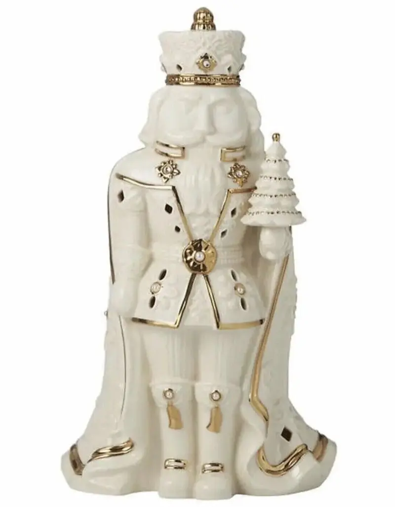 Lenox Florentine & Pearl Battery-Powered Lit Nutcracker Figurine – Elegant Holiday Ornament 1