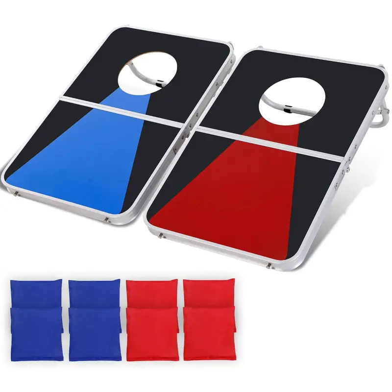 Lightweight Foldable Cornhole Set – Portable 24" X 15.8" Game With All-Weather Bean Bags 1