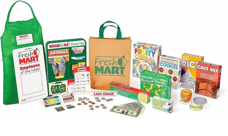 Melissa & Doug 73-Piece Deluxe Grocery Store Role-Play Set 1