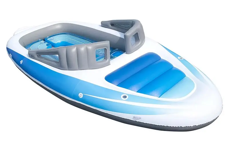 Member'S Mark 6-Person Inflatable Island Float – Blue And White Party Raft 1
