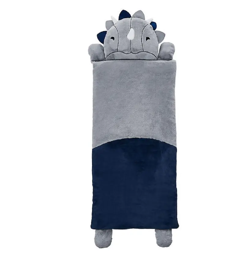 Member'S Mark Dinosaur-Themed Kids Sleeping Bag With Faux Fur Lining – 27" X 56" X 14" 1