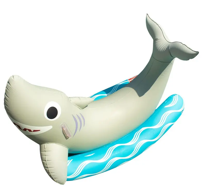 Member'S Mark Grey Shark Ride-On Pool Float – 60" X 33" X 43" Inflatable 1
