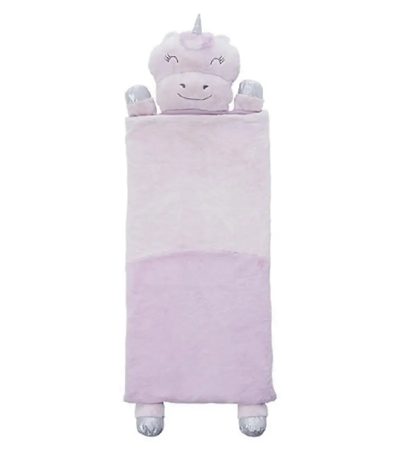 Member'S Mark Kids' Faux Fur Sleeping Bag Featuring Unicorn Pillow – 27" X 56" X 14" Size 1