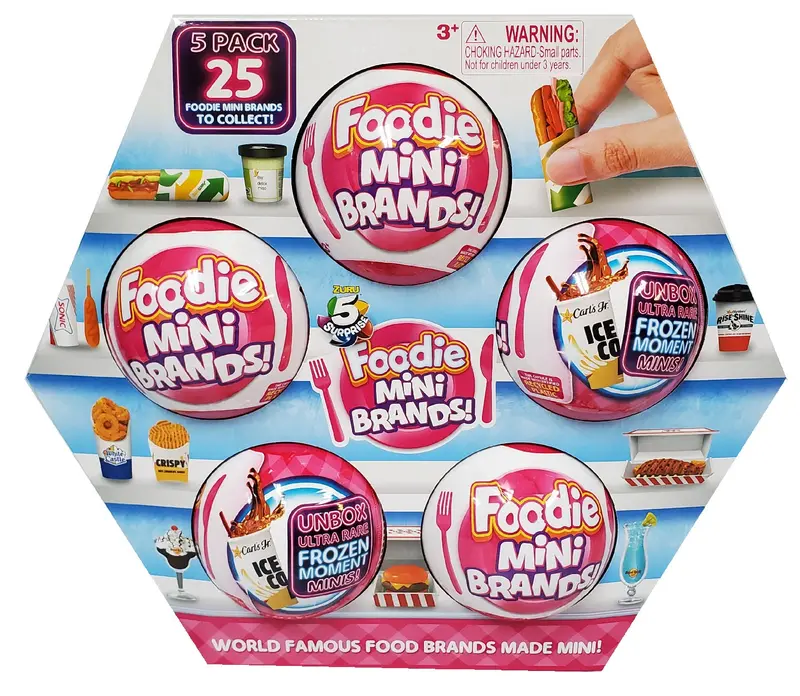 Mini Brands Foodie Series 1: World-Famous Food Miniatures – 5 Mystery Collectibles 1
