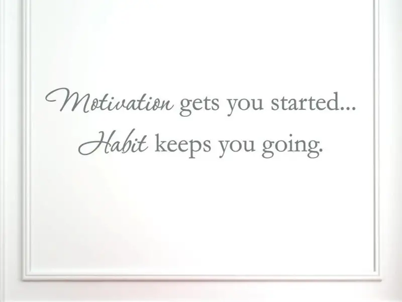 Motivation Vinyl Wall Decal – Gloss Dark Grey, 33" X 7.5", Sophisticated Self-Improvement Statement 1