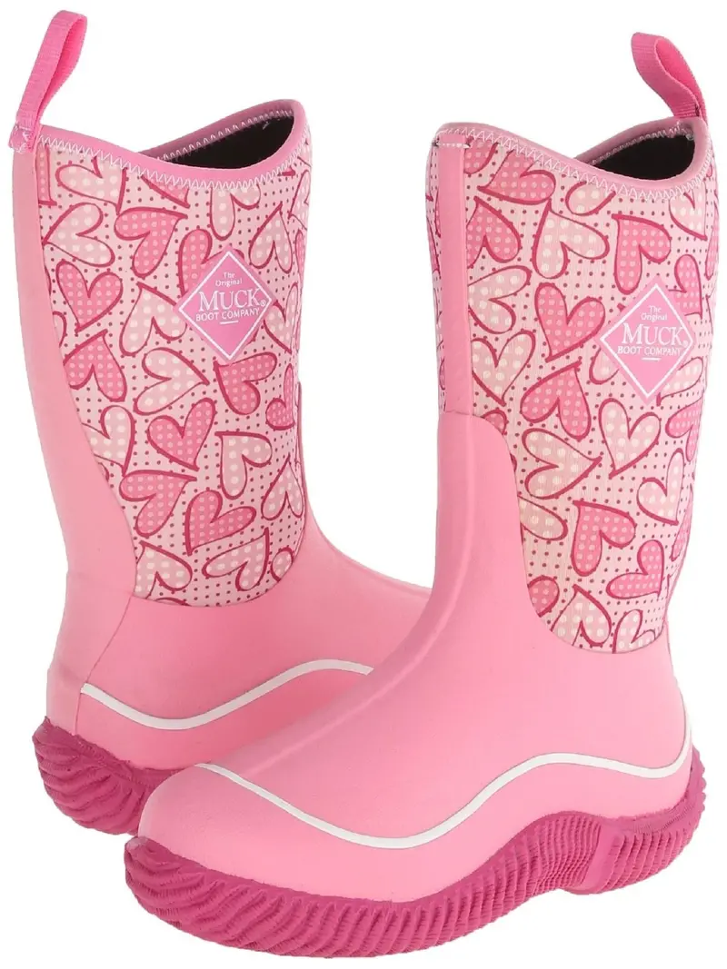 Muckboots Kid Hale Pink Heart Sport Boot – Waterproof Outdoor Footwear, Size 13 1