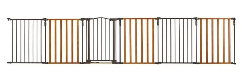 North States Chesapeake 3-In-1 Arched Pet Play Yard – Metal & Wood Hybrid Design 1