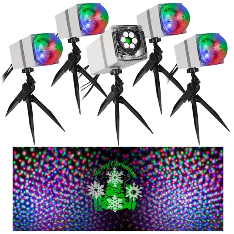 Orchestra Of Lights Led Spotlight Kit With 5-Color Projection And Built-In Speaker 1