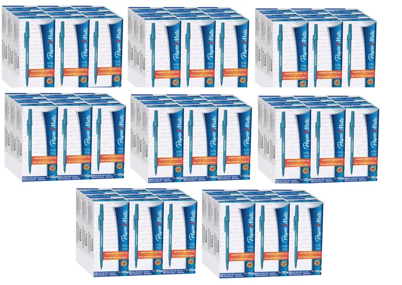 Paper Mate Medium-Point Blue Ballpoint Pens – 72 Dozen (864 Total) 1