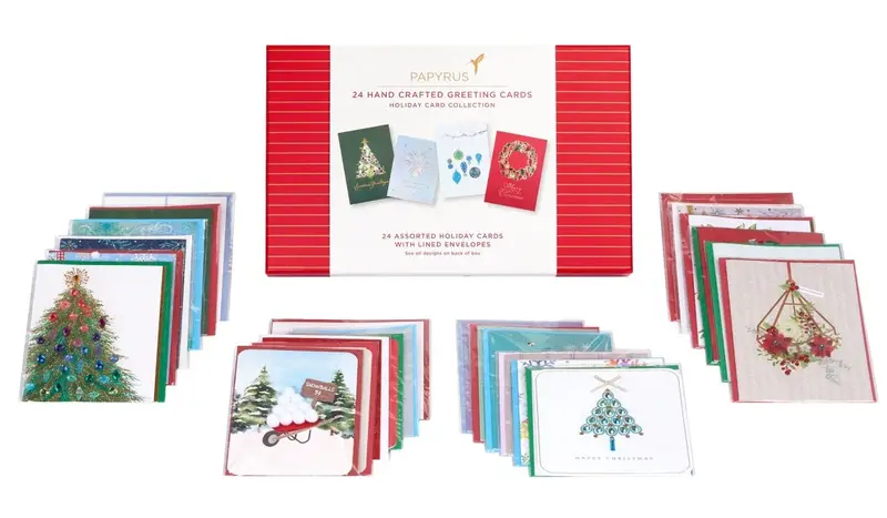 Papyrus Handmade Holiday Greeting Cards With Collectible Keepsake Box – Set Of 24 1
