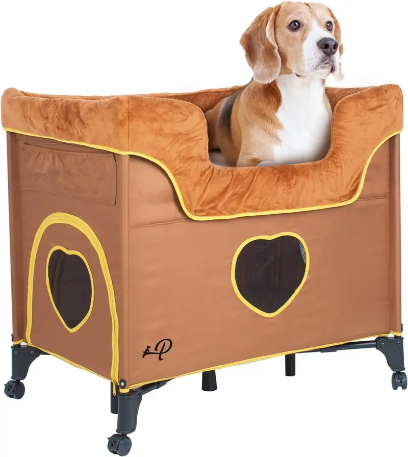 Petique Bedside Lounge Pet Bed – Dual-Level Bunk Design For Medium-Sized Pets In Lion’S Den Theme 1