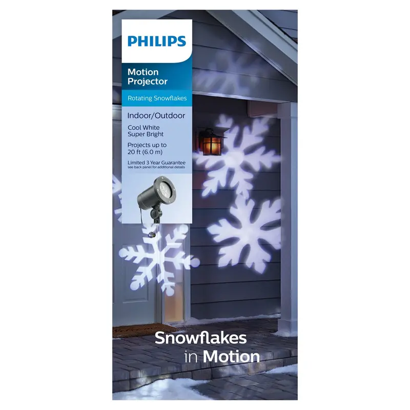 Philips Cool White Led Snowflake Motion Projector – Super Bright Outdoor Display 1