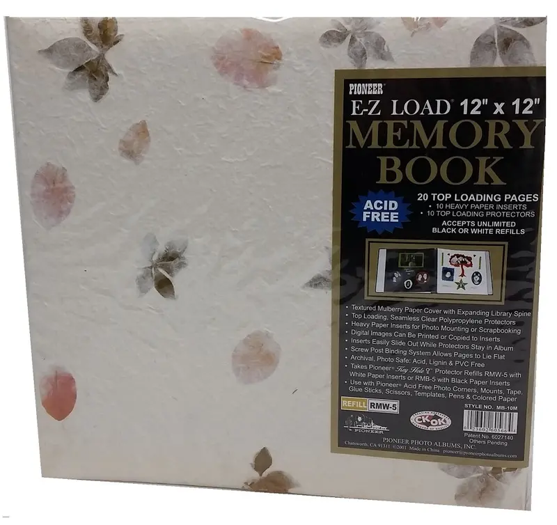 Pioneer E-Z Load Memory Book – 12" X 12" Textured Mulberry Scrapbook Album 1