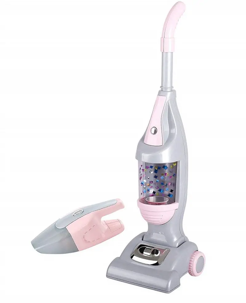 Playgo Light-Up Vacuum Cleaner Toy – Handheld Cordless Vac For Kids (Gray/Pink) 1