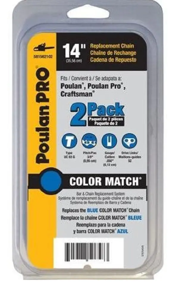 Poulan Pro 14-Inch Chainsaw Chain Replacement – 2-Pack 1