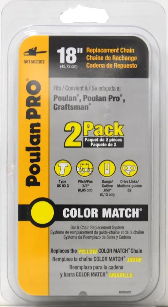 Poulan Pro 18-Inch Chainsaw Chain Replacement – 2-Pack 1