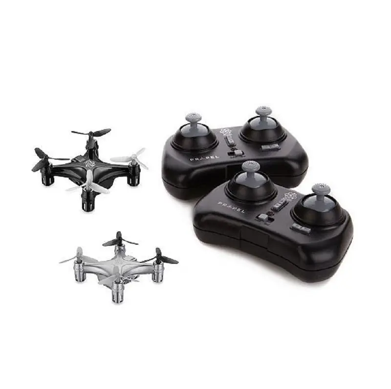 Propel Atom 1.0 Micro Quadcopter Drone – Indoor/Outdoor, 2-Pack (Black & Silver) 1