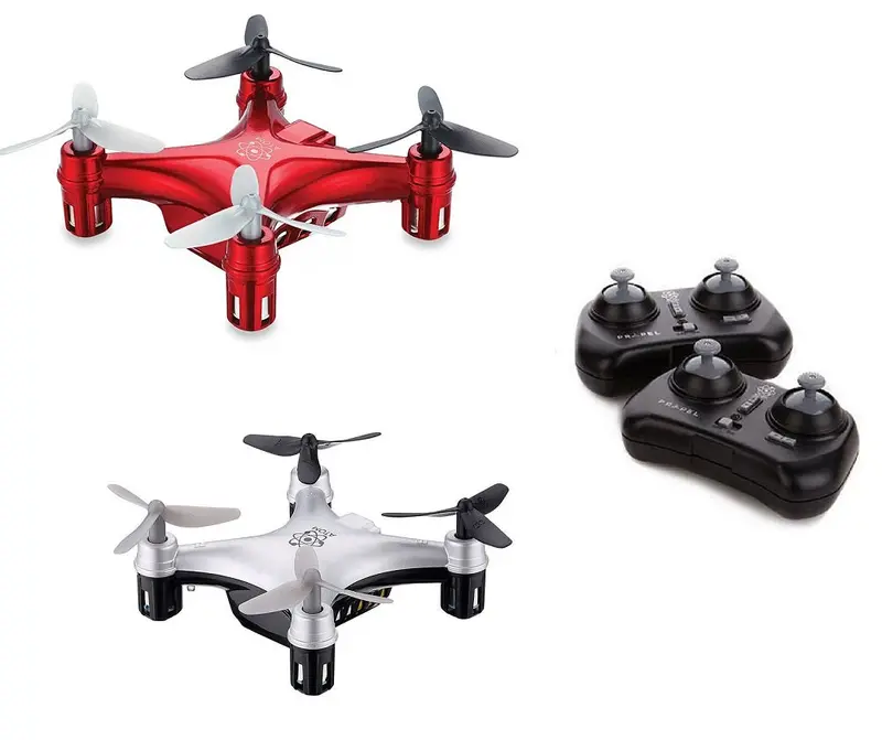 Propel Atom 1.0 Micro Quadcopter Drone Pair – Red/Silver 1
