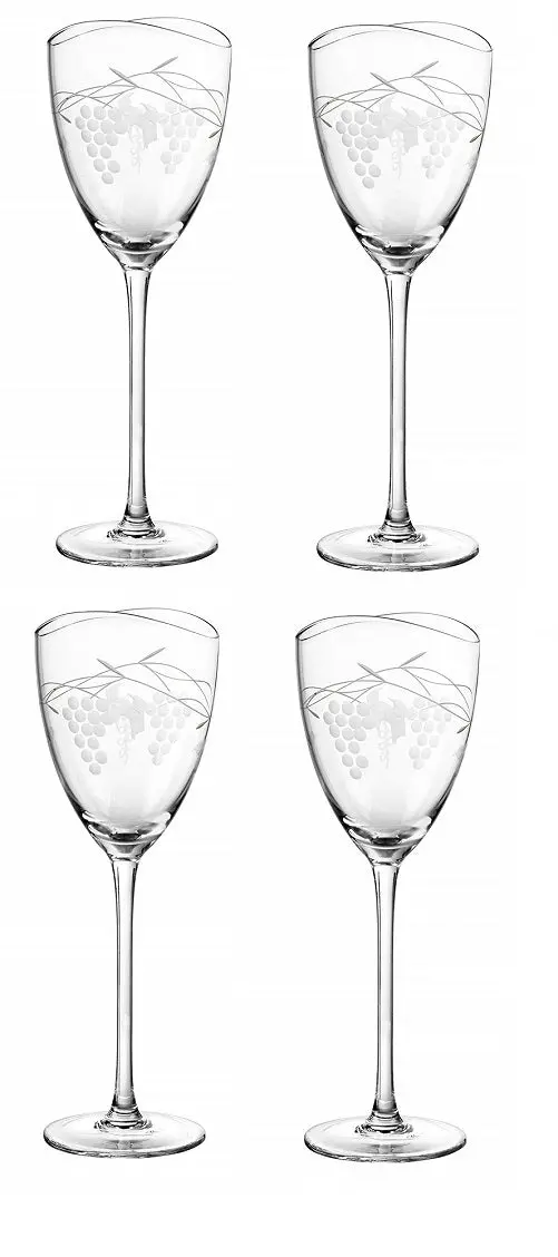 Qualia Glass Orchard Crystal-Clear 10 Oz Wine Glasses – Set Of 4 1