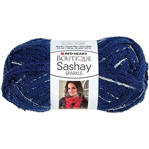 Red Heart Boutique Sashay Sparkle Yarn 3-Pack – Blueprint Shade 1
