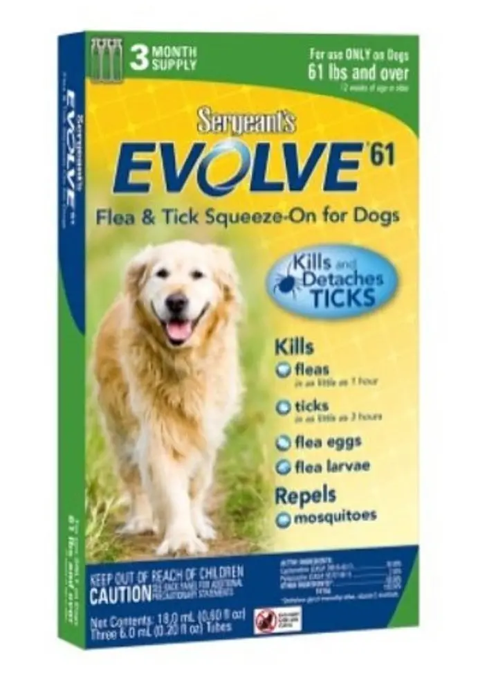 Sergeant'S Evolve 61 Flea & Tick Topical Treatment – 3-Month Supply For Dogs Over 61 Lbs 1