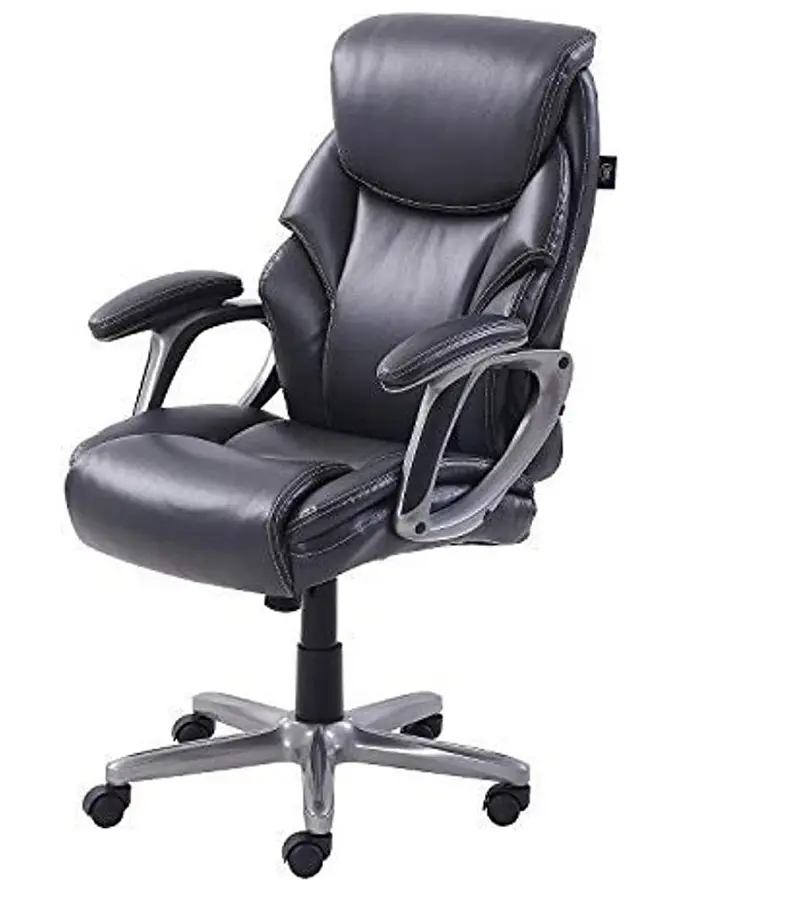 Serta Black Leather Upholstered Manager’S Office Desk Chair 1