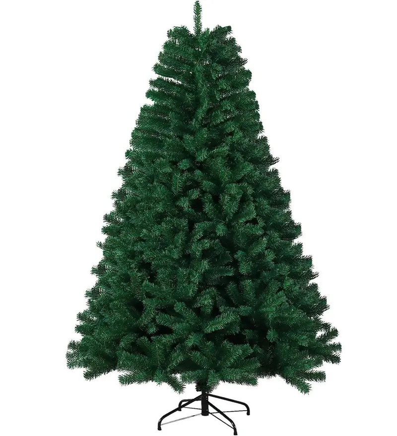 Shearly 5-Foot Artificial Spruce Christmas Tree – 1150 Tips With Metal Stand 1