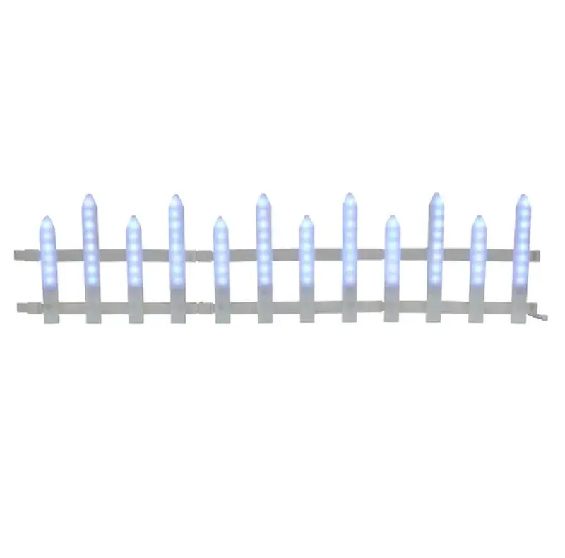 Show Lights 3-Marker White Fence Pathway Light Set – Festive Outdoor Accent 1