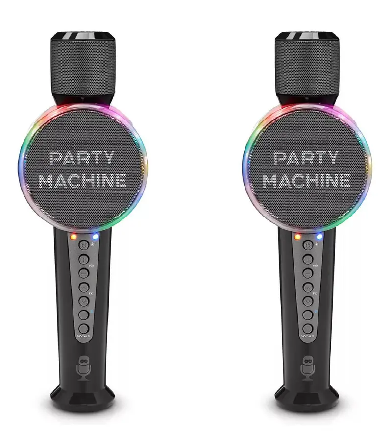 Singing Machine Party Machine Duet: Wireless Bluetooth Karaoke Microphones 1