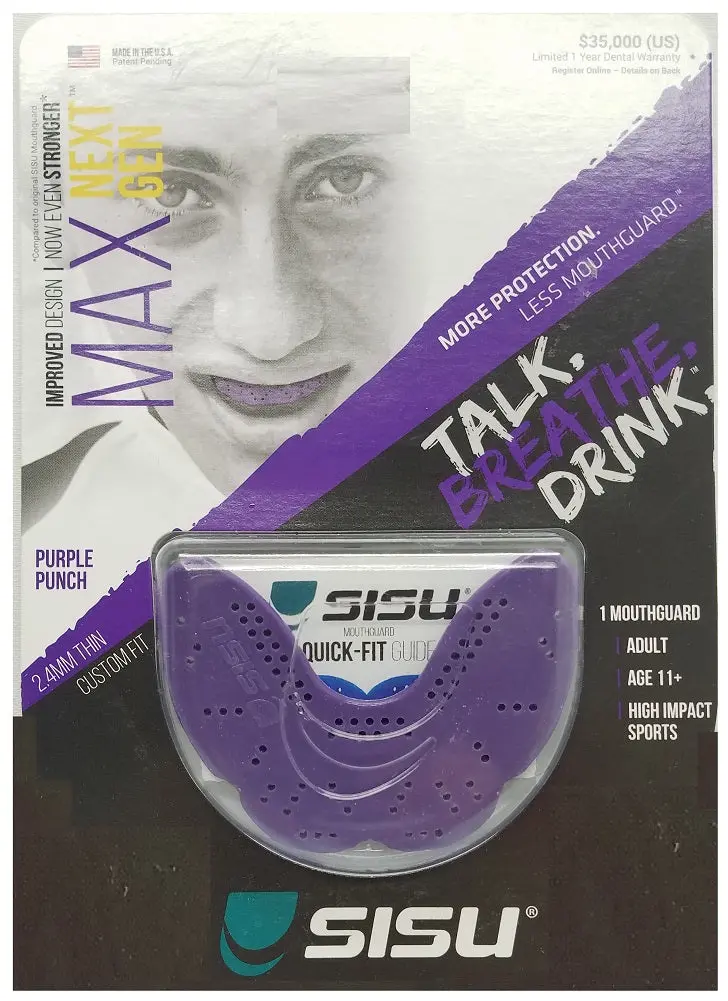 Sisu Max Nextgen Custom-Fit Sports Mouthguard – Purple Punch 1
