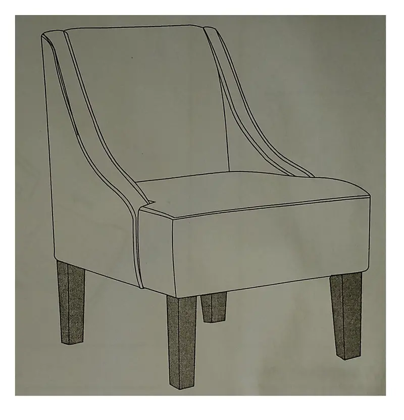 Skyline Cooper Hudson Swoop Armchair – Navy Floral Upholstery 1