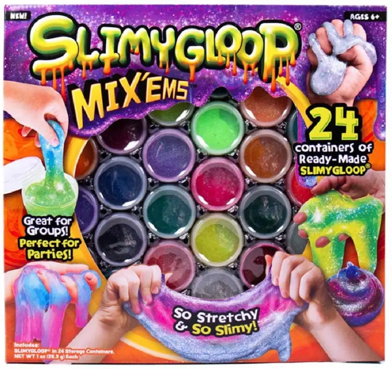Slimygloop Mix'Ems — 24-Count Assorted Ready-To-Play Slime Containers 1