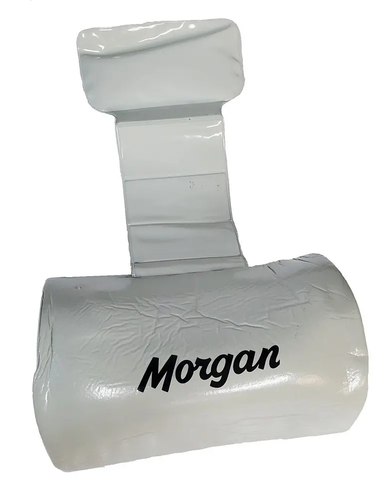 Soft Spa & Bath Pillow 'Morgan' – Gray Memory Foam Design With Weighted Tail 1