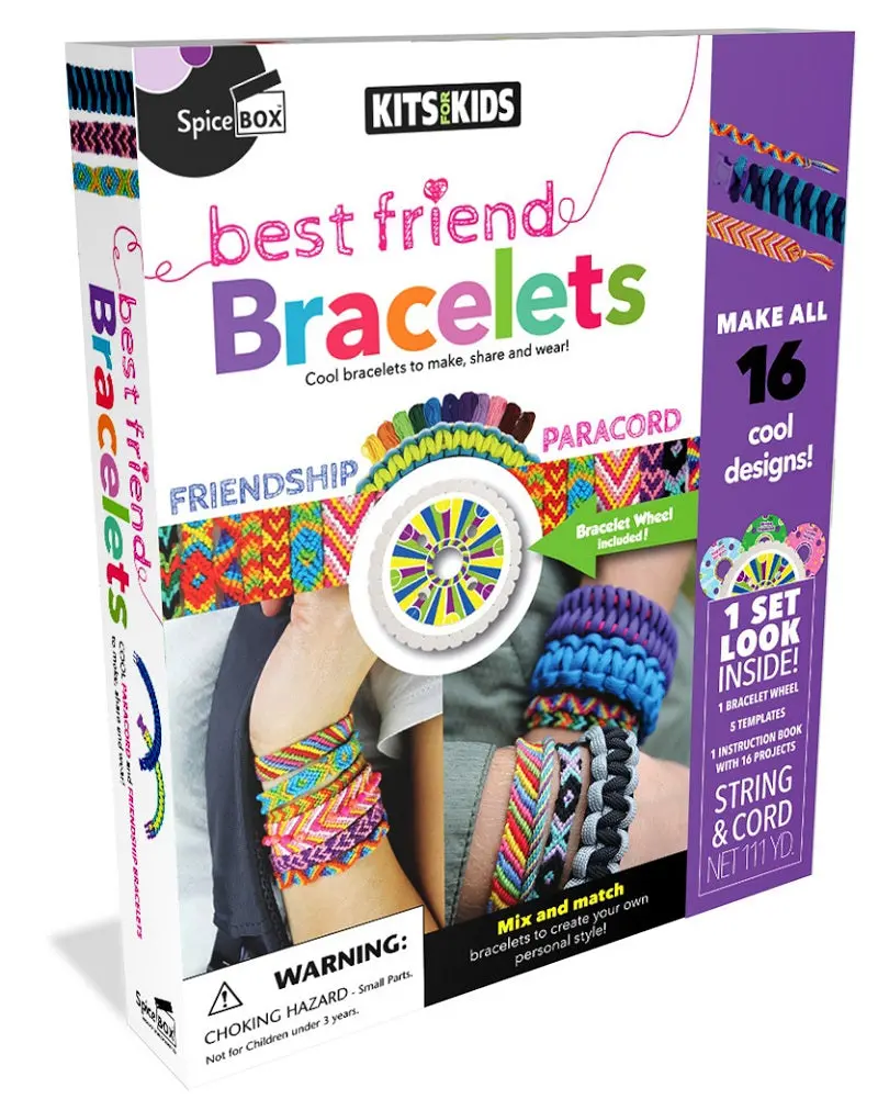 Spicebox Kids Best Friend Bracelet Making Kit – 16 Unique Designs 1